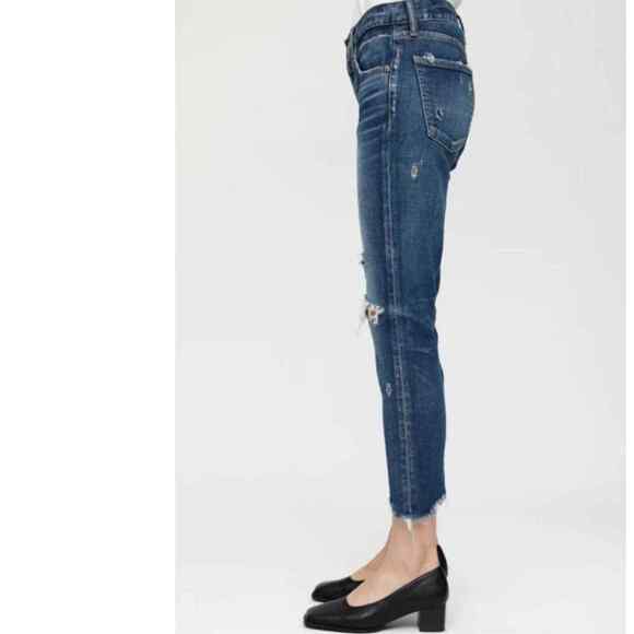 Moussy Vintage Sz 24 Womens MV Glendele Raw Hem Cropped Jeans - Picture 3 of 16